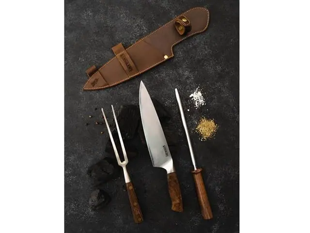 Trilogía En Cuero: Pincho Pro + Cuchillo Catemu + Astil Kangkawe
