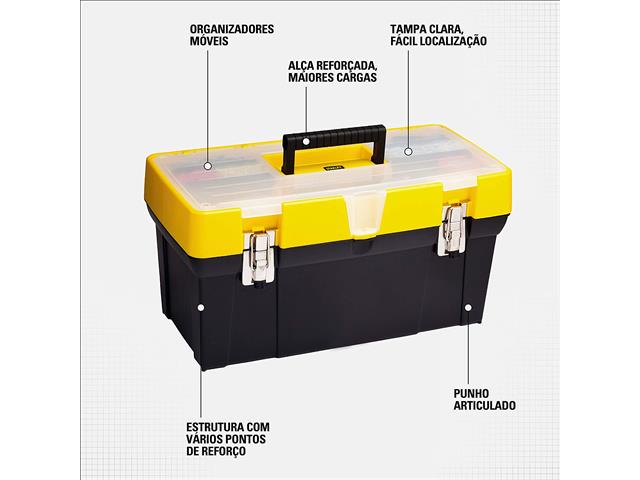 Caixa para Ferramentas Stanley com Tampa Organizadora 19 Polegadas - 1