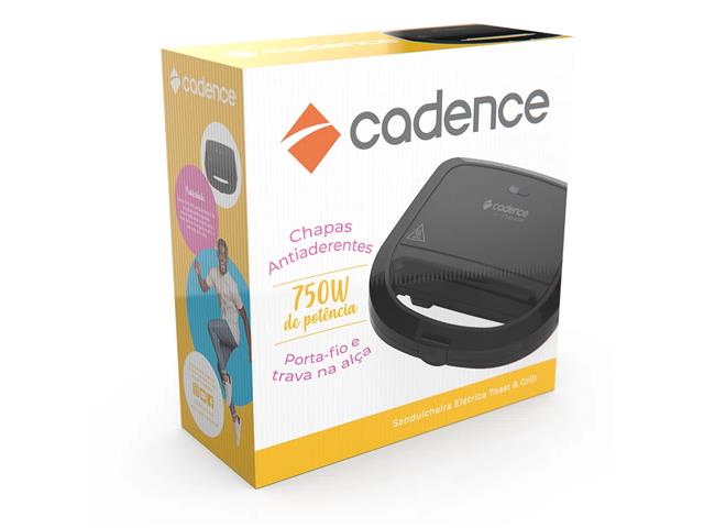 Sanduicheira Elétrica Cadence Toast & Grill Black 750W 110V - 3