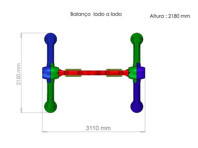 Balanço Infantil de Plástico Freso para Criança Lado a Lado - 1