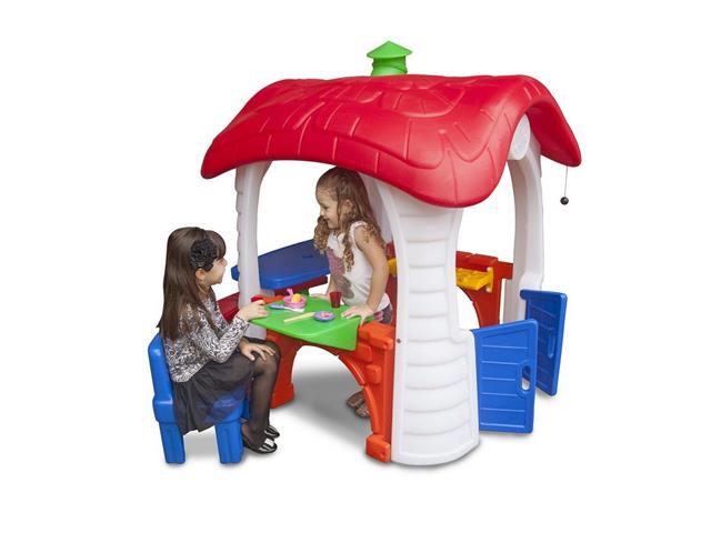 Casinha de Brinquedo e Boneca Freso Petit com Mesinha e Banco - 2