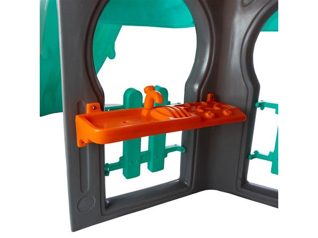 Playground Blue Spring Freso com Escorregador Infantil com Telhadinho - 1