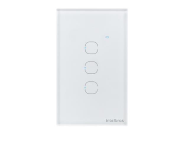 Interruptor Smart Wi-Fi Touch 3 Tecla Intelbras EWS 1003 Branco - 1