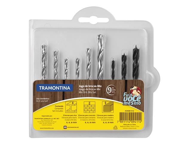 Juego de Brocas Mix 9 piezas Tramontina