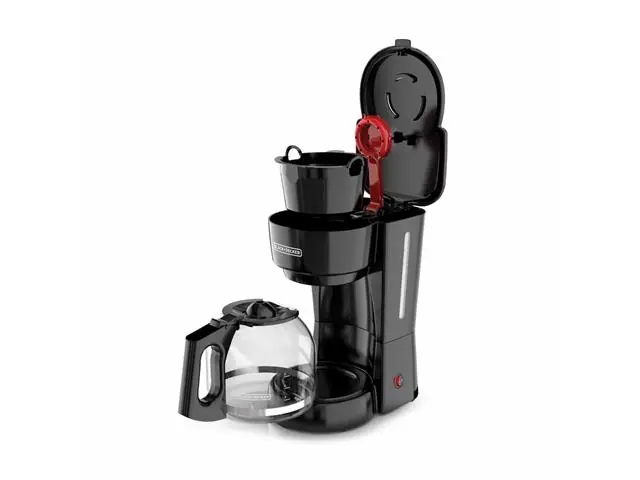 Cafetera Black+Decker 900W 12 tazas goteo Vortex color Negro
