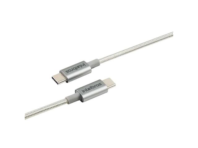 Cabo USB-C Duplo Intelbras 1,5m Nylon EUCC 15NB Branco