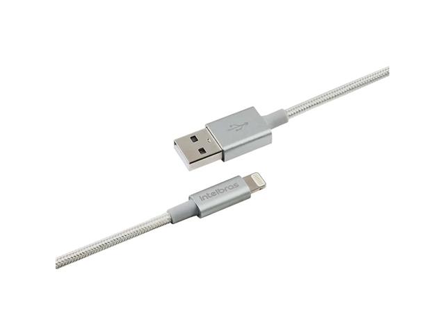 Cabo Lightning Intelbras 1,5m Nylon EUAL 15NB Branco - 2