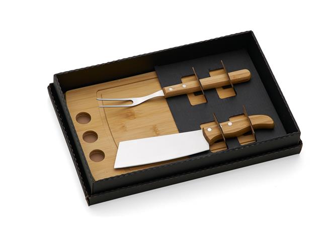 Kit para Churrasco e Cozinha em Bambu/Inox Welf 3 Peças - 1