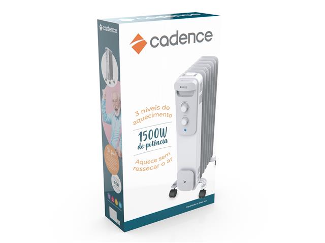 Aquecedor Elétrico À Óleo Cadence Max AQC260 Branco/Cinza 1500W 110V - 5