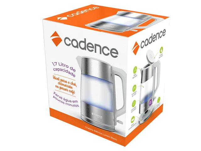 Chaleira Elétrica Cadence Lumini Blanc Inox CEL306 1,7 Litros 110V - 4