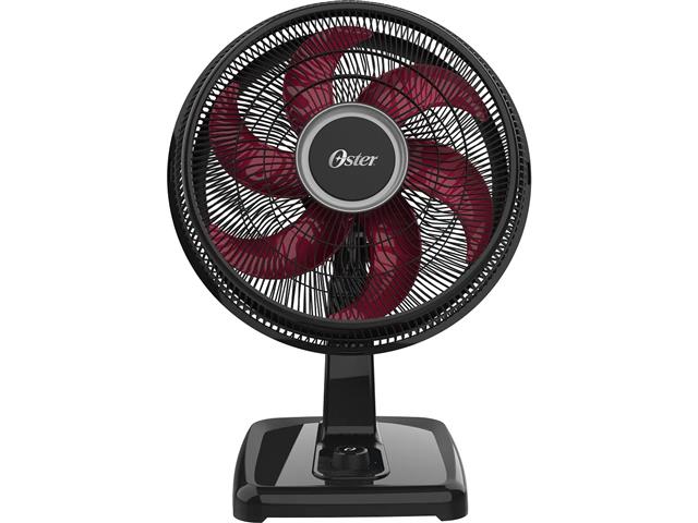 Ventilador Oster Power Fresh OVTR481 6 Pás 2 em 1 Preto/Vermelho 110V - 1