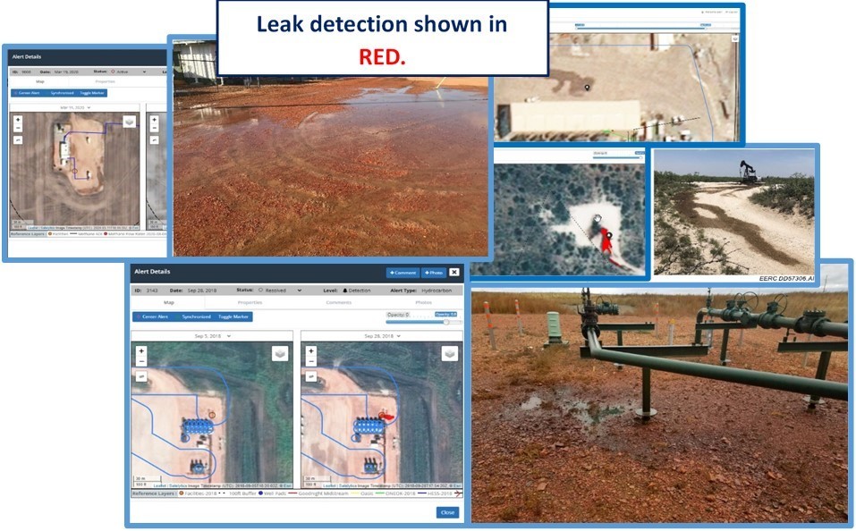 Actual customer field data, leak examples.
