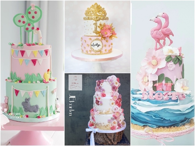 Satin Ice Floral Precious Pink Fondant Cakes Satin Ice Floral Precious Pink Fondant Cakes