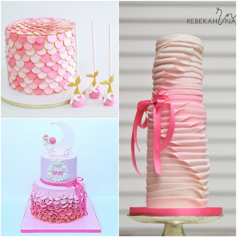 Satin Ice Ombre Pink Fondant Cakes Satin Ice Ombre Pink Fondant Cakes