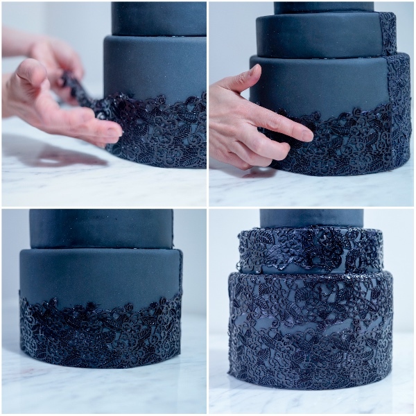 Lace Wedding Cake Satin Ice