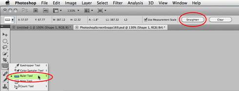 Photoshop: Please let me use the straighten tool when I zoomed ...