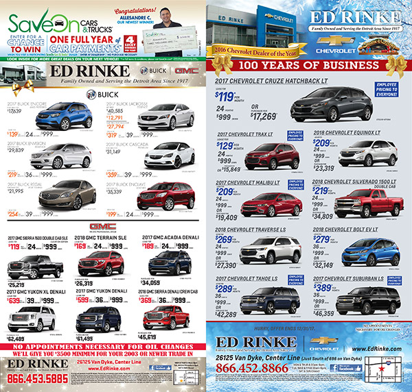 Ed Rinke Chevrolet Buick Gmc In Center Line Mi Coupons