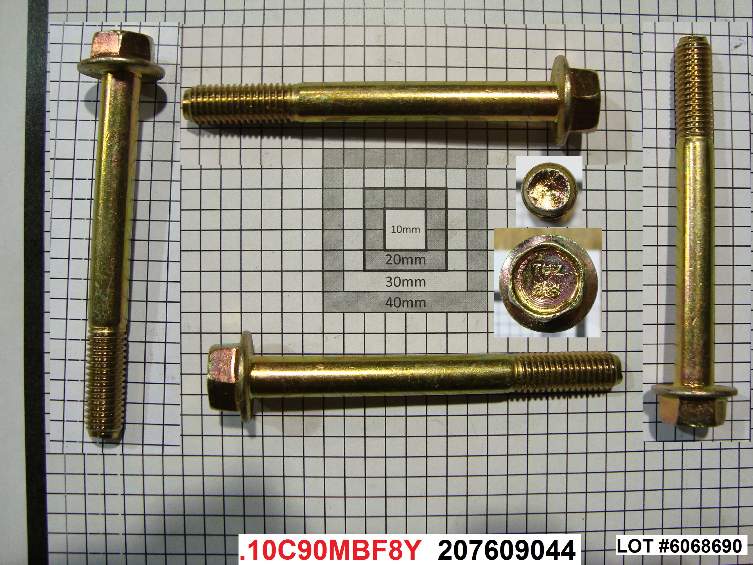 .10C90MBF8Y,M101.5 X 90 HX FLNGE BOLT D6921 8.8 Z&Y,Specialty Bolt