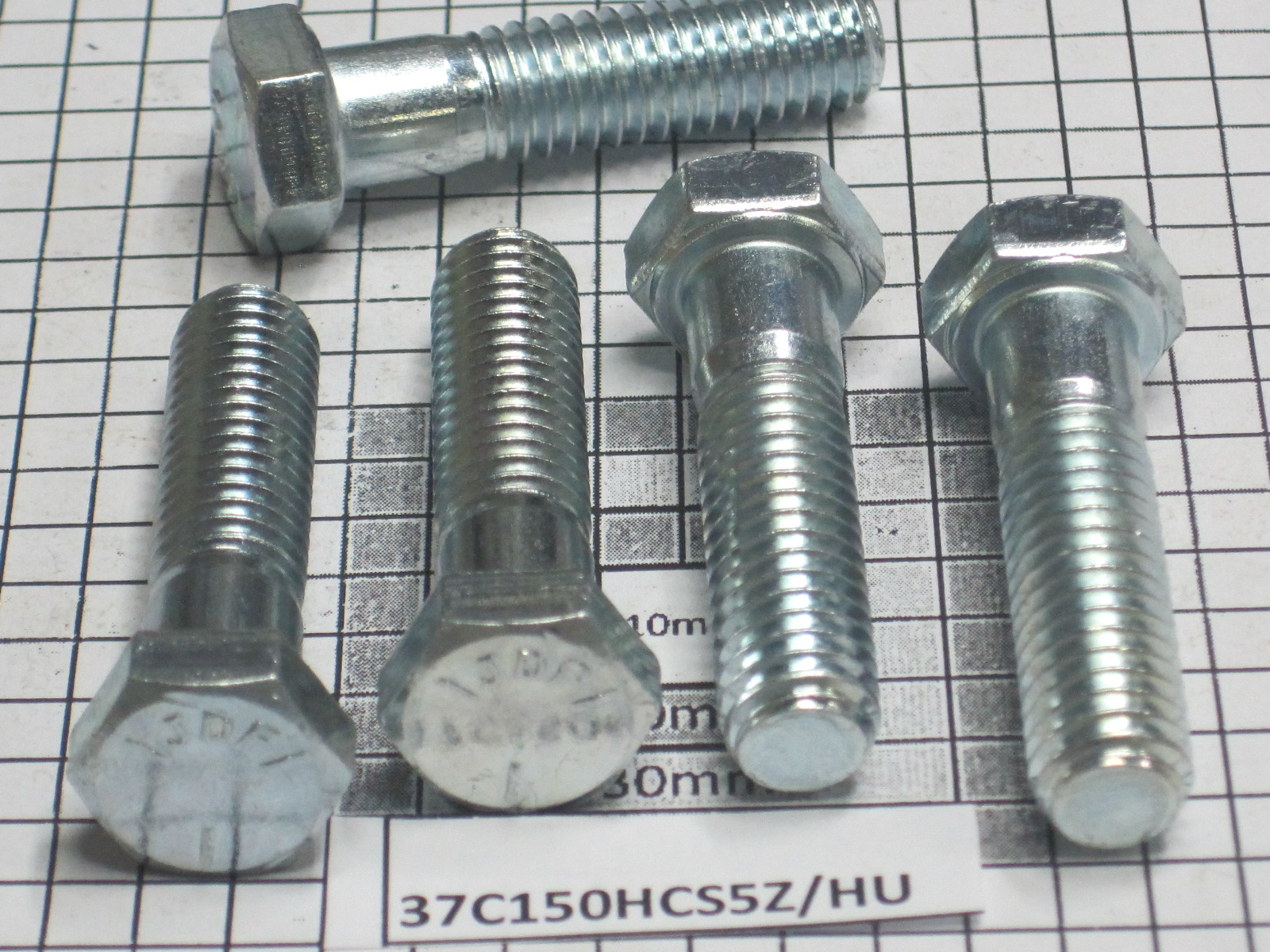 37C150HCS5Z,3/8-16 X 1 1/2 HEX CAP SCREW GR 5 ZINC,Specialty Bolt ...