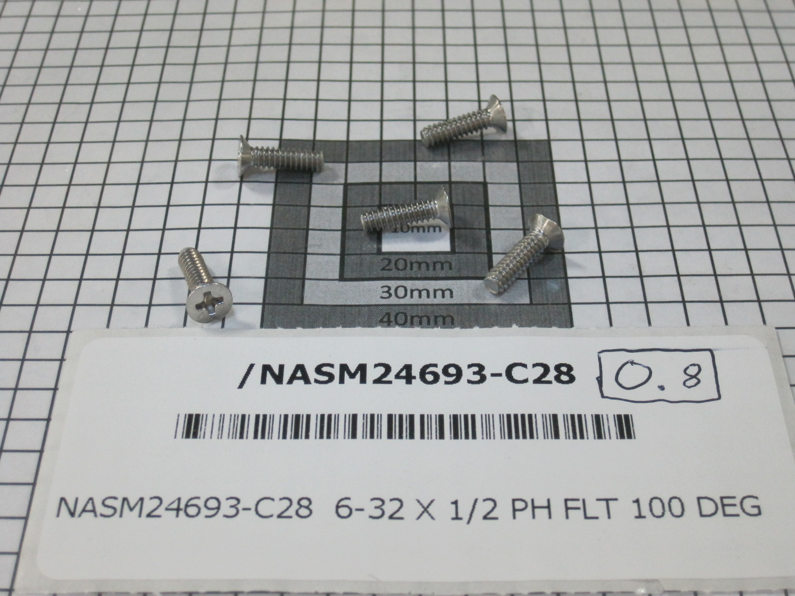 /NASM24693-C28,NASM24693-C28 6-32X1/2 PH FL 100 M/S S/S,Specialty Bolt ...