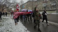 Anti Putin march in Siberia, Russia