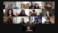 Screenshot from Zoom interview with Alisa Ganieva conducted by students in RUSS005