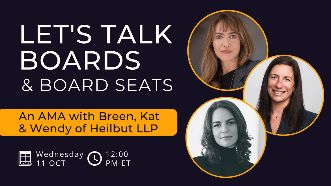 Let's Talk Boards & Board Seats: An AMA with Breen & Kat