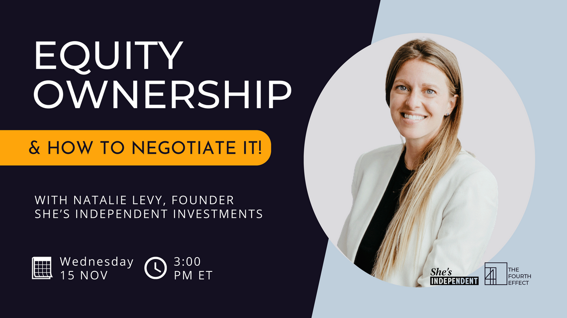 Equity Ownership and How To Negotiate It!