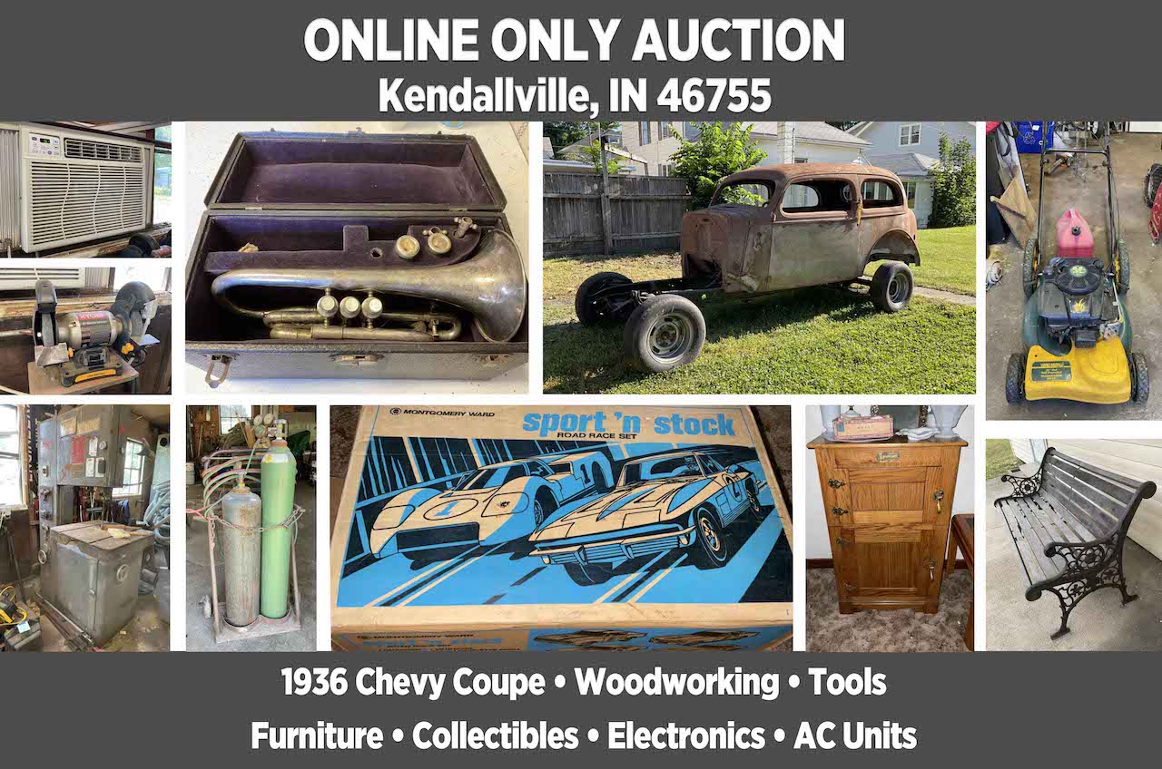 ONLINE ONLY Personal Property Auction in Kendallville Pickup July 8
