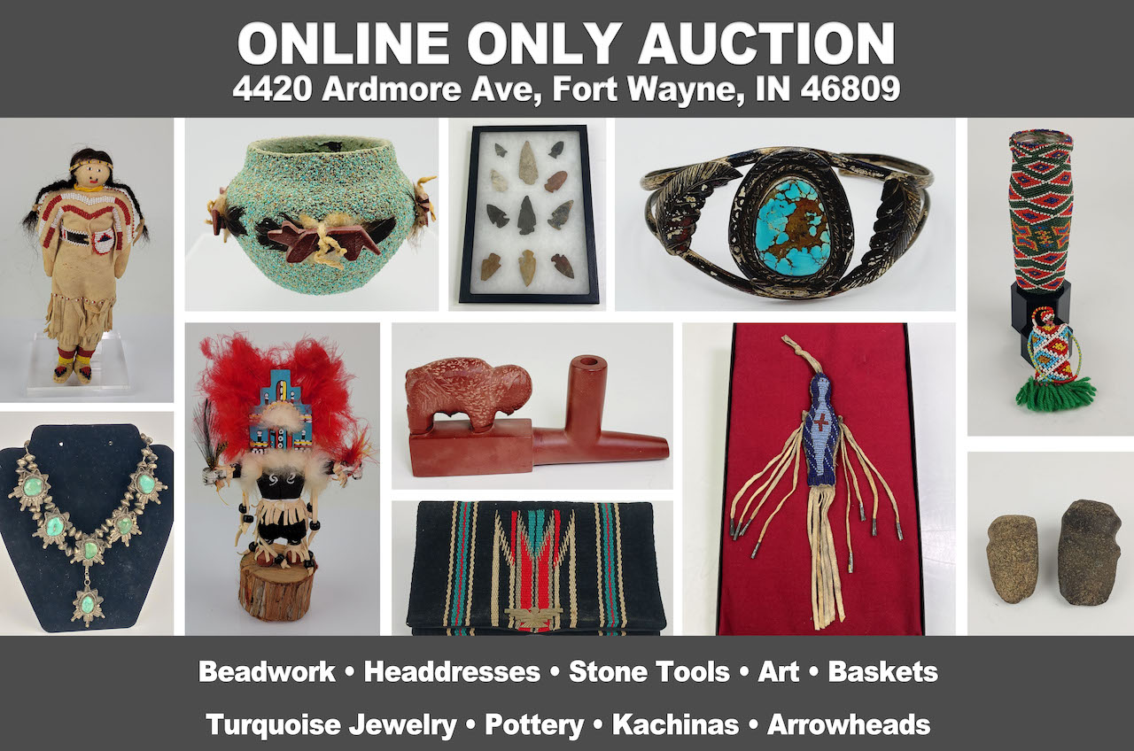 PREMIER Native American Collection ONLINE ONLY Auction Pickup Dec 13 Scheerer McCulloch