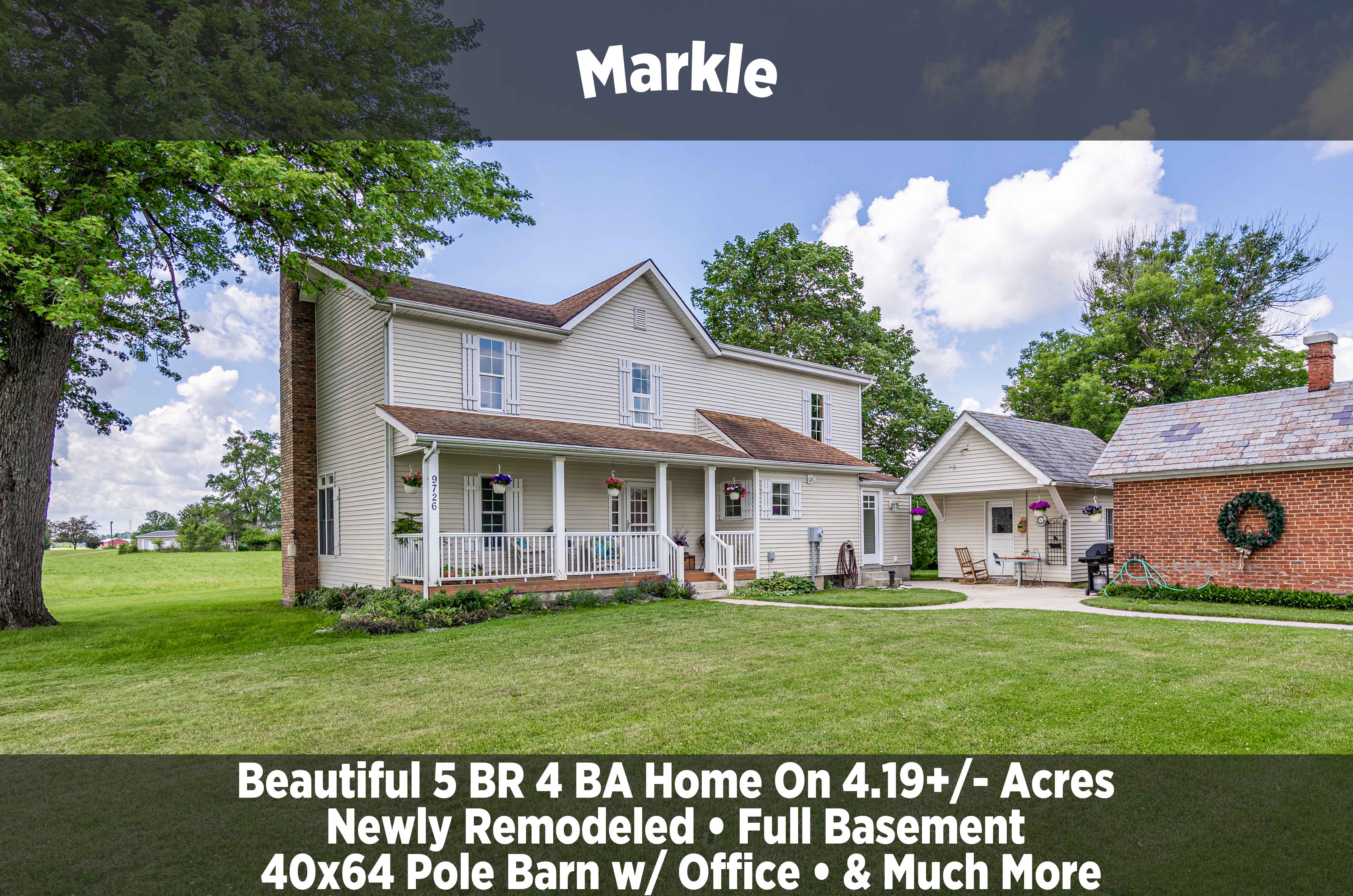 BEAUTIFUL 5 BR 4 BA HOME ON 4.19+/ ACRES IN MARKLE Scheerer