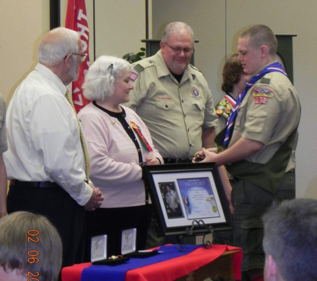 Sandra Lankford's album, Presentation of Eagle Scouts - George Harris & Ricky Rojas (Ge