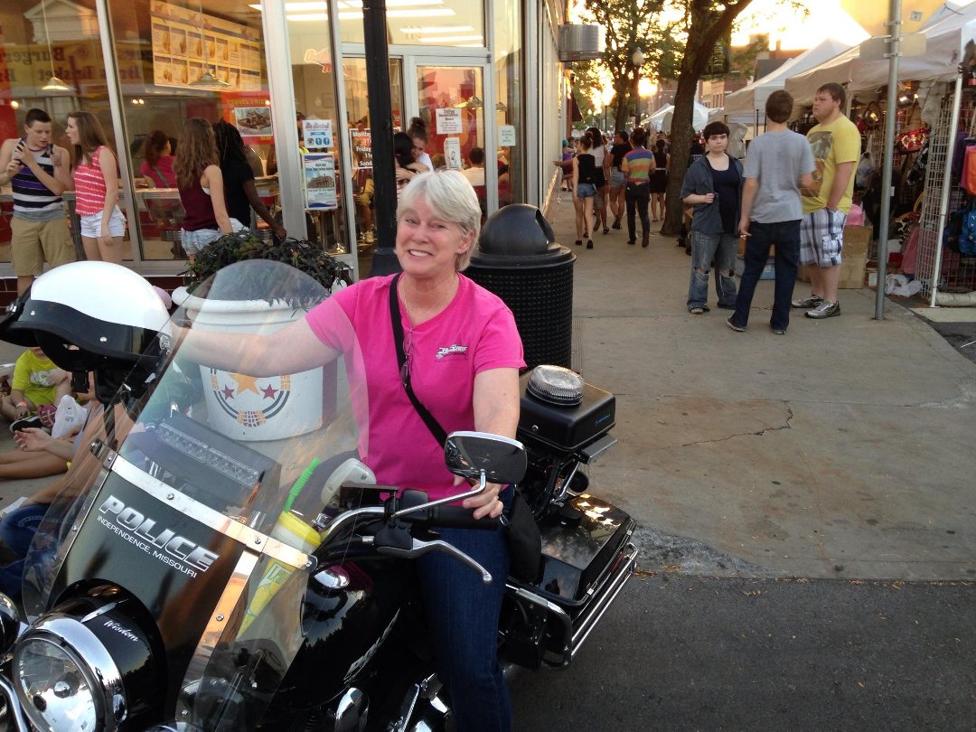 Cindy Spiva's album, On the police bike