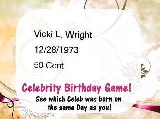 Vicki Wright's album, birth