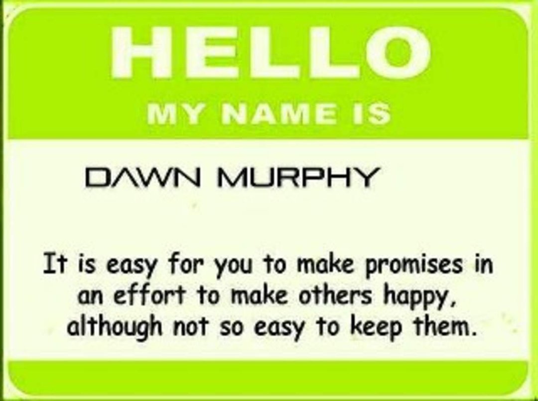 Dawn Murphy's album, What does your name say about you?