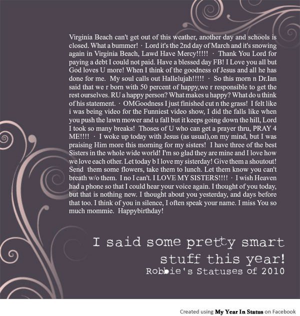 Robbie Green's album, My Year - 2010