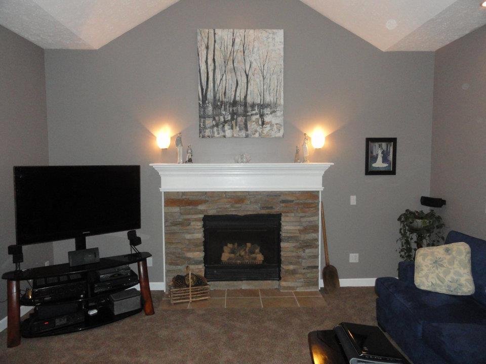 Lorne Thomas' album, Home Improvement...stone fireplace