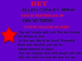 Ellen Conley Brink's album, Whats your Birthday Color!