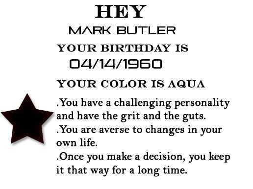 Mark Butler's album, What does your Birthday color say about you? Photos