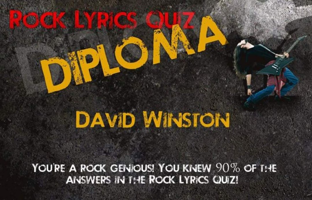 David Winston's album, Rock lyrics