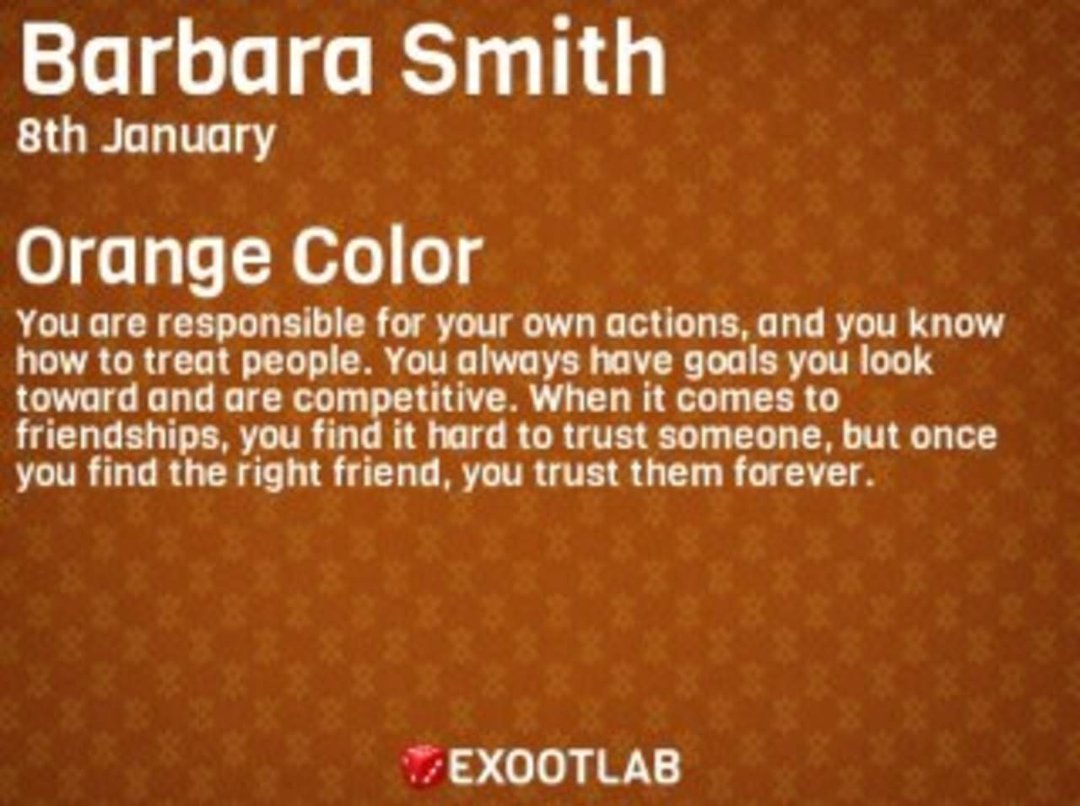 Barbara Smith's album, What color is your birthday Photos