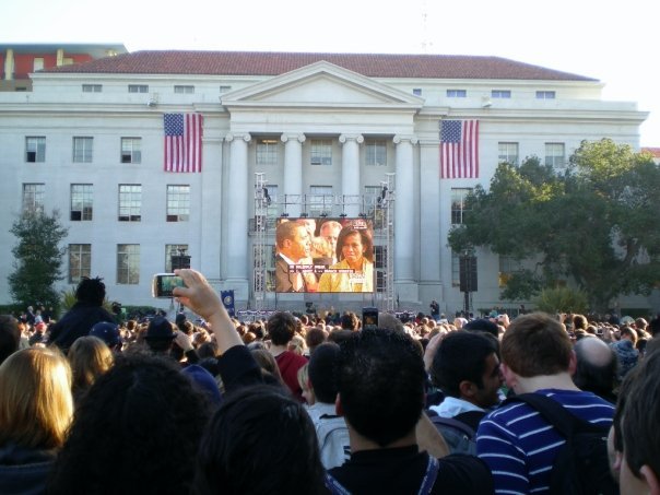 Mark Sandberg's album, Inauguration at Berkeley's Sproul Plaza