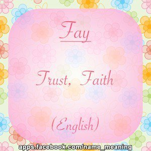 Fay Holmes' album, Name Meaning Photos