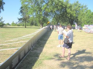 John Rushing's album, the traveling vietnam memorial wall