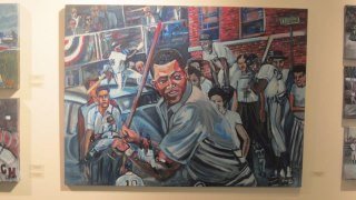 Donald Anderson's album, BlackBall at the Leroy Neiman Gallery New York