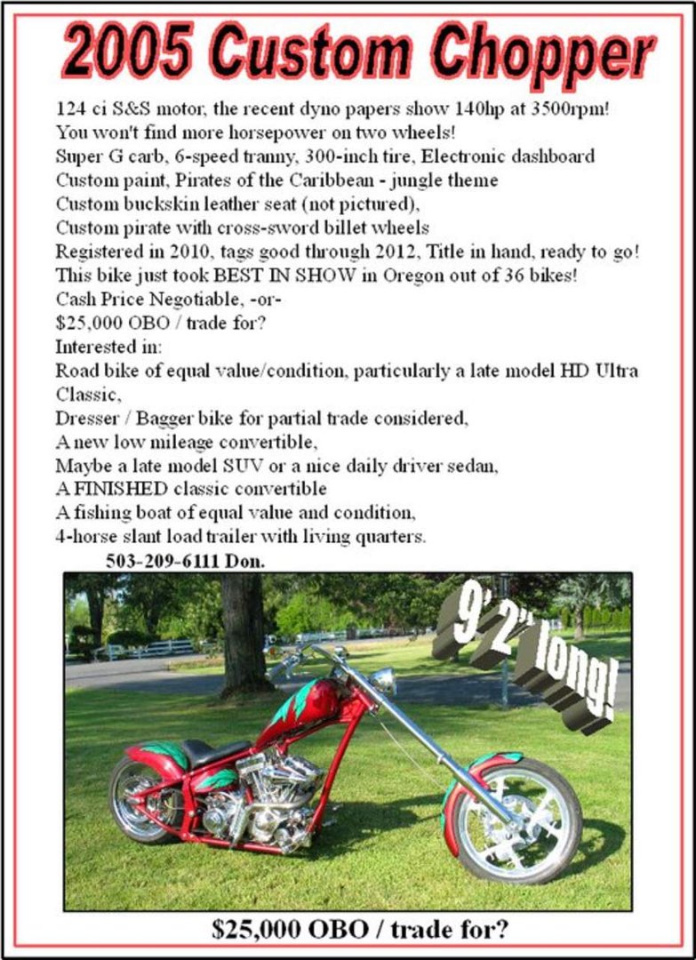 Don Calvin's album, Custom Chopper