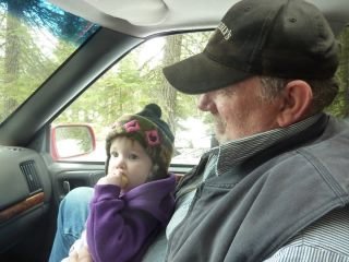Terry Harper's album, Ellie jeepin' with grandma and grandpa Poland