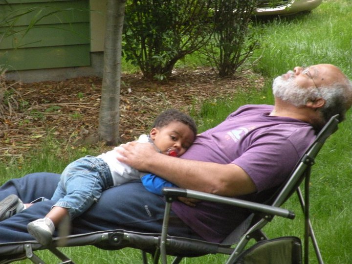 Ronald Mazyck's album, Nap time for Greyson and Grandpa.