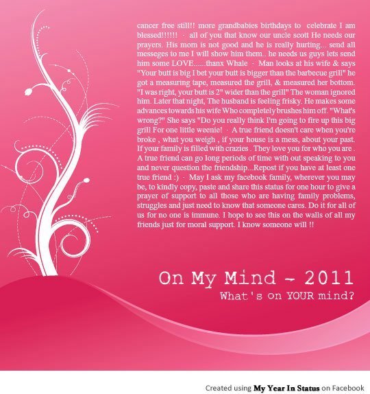 Tina Tupper's album, My Year - 2011