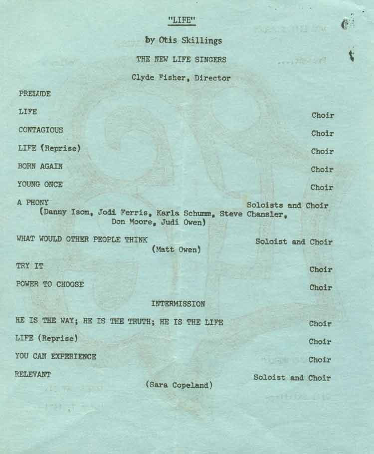 Danny Isom's album, Program for the Musical Life